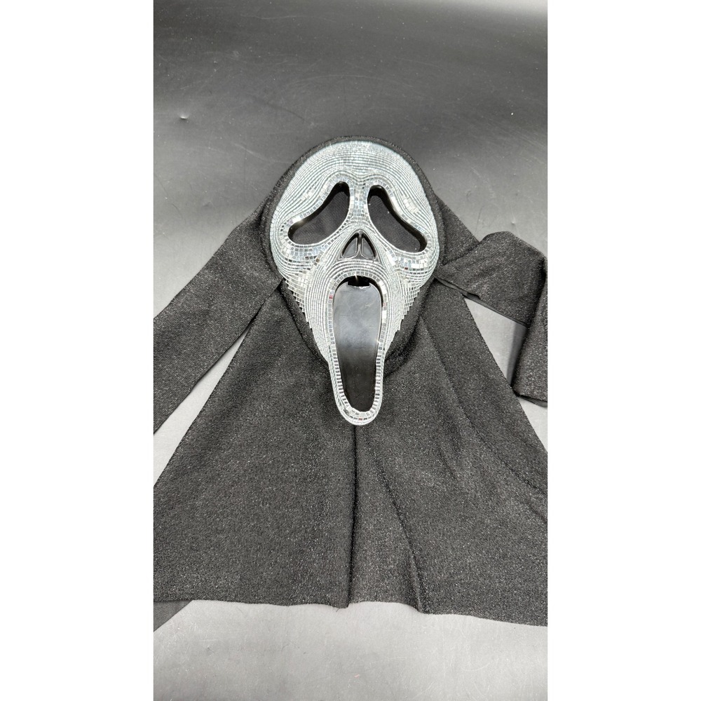 Scream Ghostface Mask Silver Disco Ball Mosaic Mirror Tile Horror Halloween